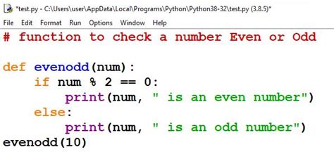 even odd program in python using for loop|Python 3.